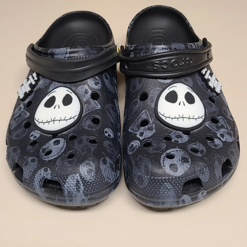 Crocs Disney A Nightmare Before Christmas glow in the dark clog sandals size 11 - Picture 3 of 9